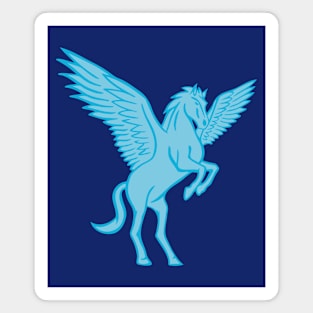 Blue Pegasus Line Drawing Magnet